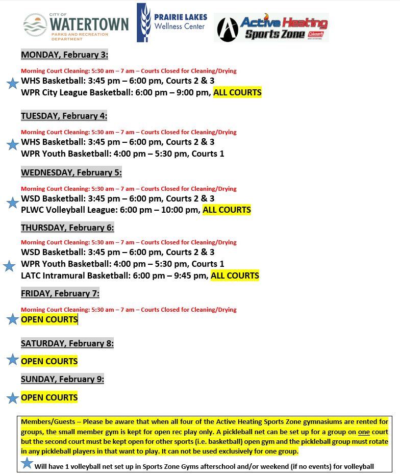 SZ Schedule Feb 3 2025