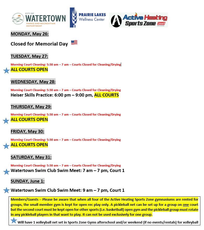 SZ Schedule May 26 2025