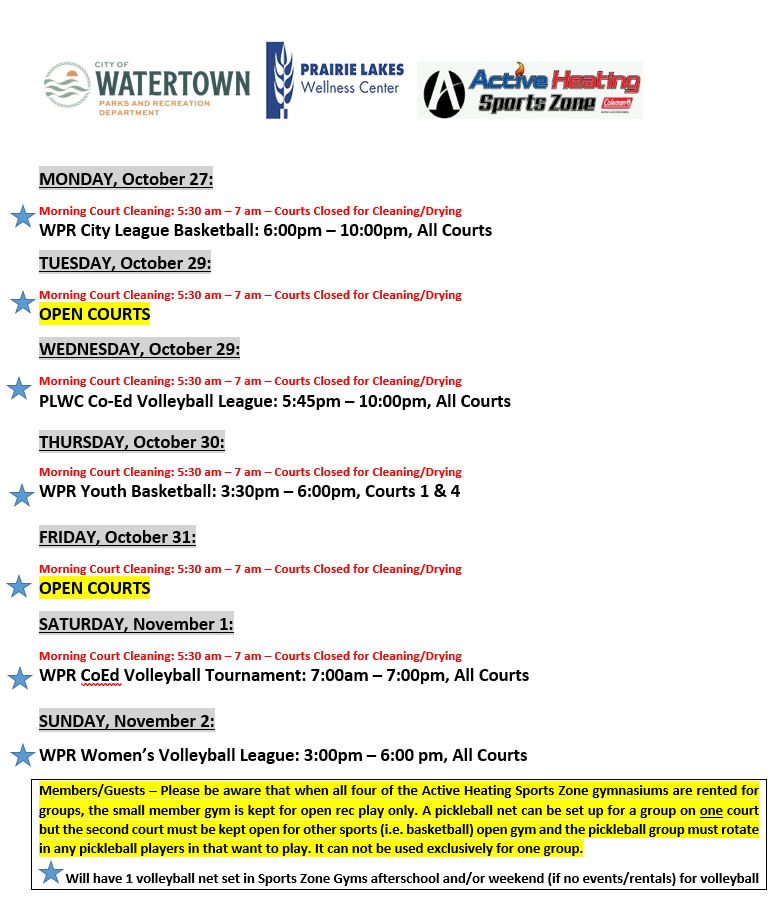 SZ Schedule Oct 27 2025