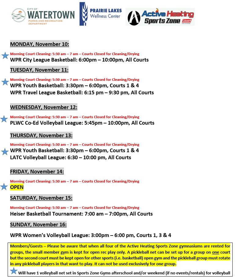 SZ Schedule Nov 3 2025