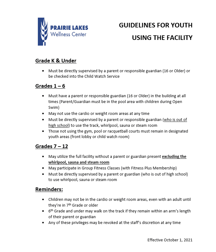 youth guideline